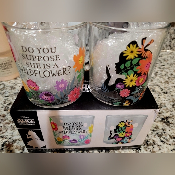 Disney Alice in Wonderland Glass Tumblers - Sold Out Collectors Edition. - Picture 15 of 16